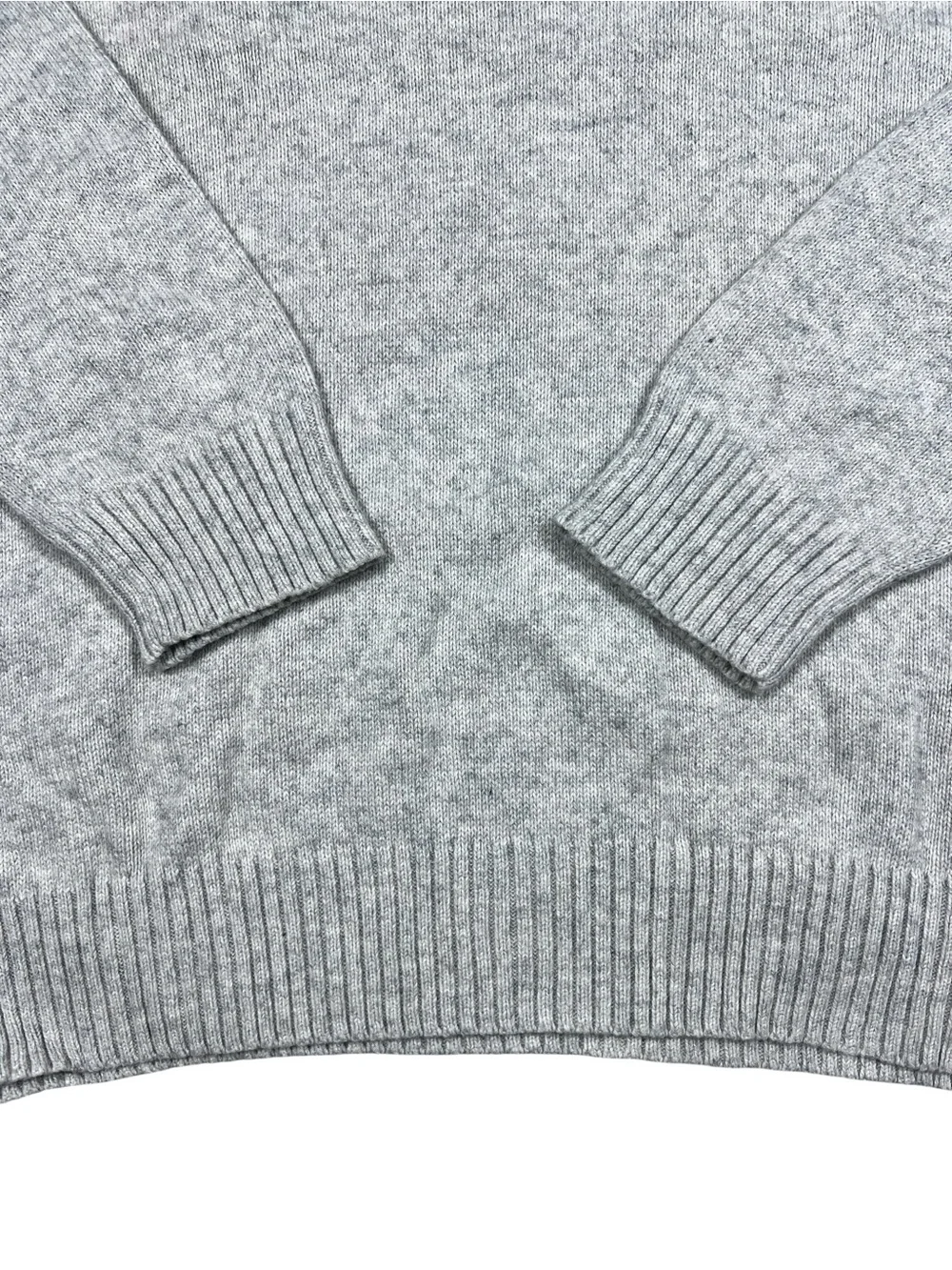 J Crew Sweater Mens XLT gray Heather Quarter Zip Pullover cotton cashmere blend